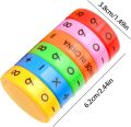 Math Wheel For Kids Education, Magnetic Math Learning Toys Math Games for Kids, Math Materials for Preschool, Colorful Learning Toy Cylinder Number Blocks. 