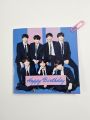 BTS theme Birthday Greeting Card - (10 x 10) cm. 
