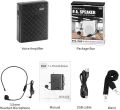 Portable Voice Amplifier with Microphone Headset  for Teachers, PA System Speech Amplifier Power Amplifiers Loudspeaker for Teachers/Tour Guide/Metting. 