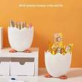 Multifunctional Egg Shape Design Creative Desktop Makeup Brushes Stationery Pen Pencille Holder Storage Container Holder. 