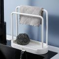 Kitchen Sponge Brush Holder Detachable Towel Rag Hanger For Bathroom Sink. 