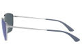 Ray-Ban Square Metal Silver Frame Blue Mirrored Lenses-RB3653-003/55-60. 