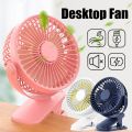 Clip On Mini Fan Portable Desk Fan Rechargeable 1200mAh Battery Operated Fan for Stroller Camping Air Cooling Fan. 