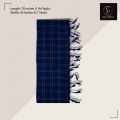 Ladies Stoles Trendy staller for women, Khaddi check Hijab Scarf fashion dupattas for girls, versatile ladies stole in Lawn stuff – Dark blue. 