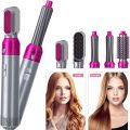 5-in-1 Electric Hair Dryer Brush Kit I Blow Dryer, Straightener, Curler & Volumizer (Random Color). 