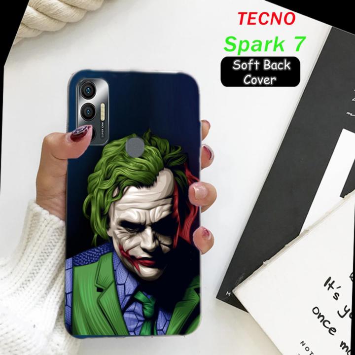 Tecno Spark 7 Cover Case  - Print Joker Soft Case Cover