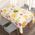 Fruit Leaf Print Tablecloth Oil Proof PVC Wrinkle Resistance Tea Table Cover Home Textile. 