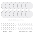30PCS Double Side Heat Transfer Blanks MDF Blank Board for Sublimation DIY and Craft. 