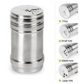 Salt & Pepper Shaker Stainless Steel jar (set of 2). 
