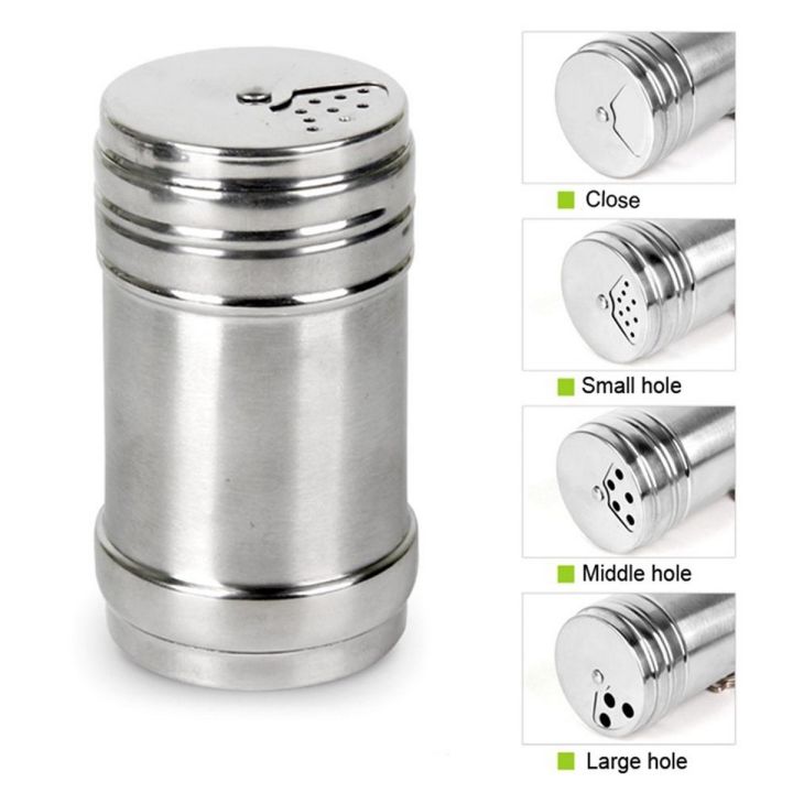 Salt & Pepper Shaker Stainless Steel jar (set of 2)