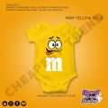 M&M chocolate theme for baby onesie. 