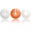 2pcs Plastic Wall Hole Duct Cover Shower Faucet Angle Valve Pipe Plug Decoration Cover Snap-on Plate Kitchen Faucet Accessories. 