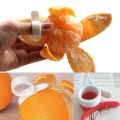10pcs Ring Type Lemon Orange Tangerine Opener Peeler Peel Slicer Cutter Fruit Skin Remover Knife Helper, Random Color Delivery. 