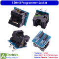 150mil & 200–209mil Adapter IC Programmer Socket SOP8 DIP8 Converter for CH341A BIOS EEPROM Flash Chip Programming Tool by Electrica. 
