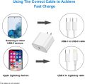 Compatible IPHONE USB-C PD Fast Charger 20W Power Adapter Charger 2 Pin (USA PIN). 