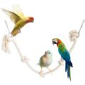 UK Bird Toys 4 feet Birds Cotton Climbing Rope Toy Bird Rope Toy for Parakeets Cockatiels Macaw, African Grey Parrot. 