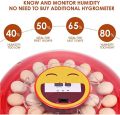 HHD 30 Eggs Incubator with Automatic Egg Turning and Humidity Control, Poultry Hatcher with Digital Display for Chicken, Duck, Goose, Quail Eggs. 