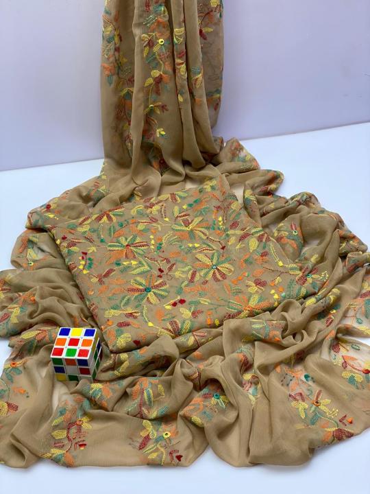 Roop Saaz – Pure Bamber Chiffon 2PC with Kacha Jaal & Mirror Work