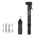 MeterMall Mini Bike Pump 80PSI Portable Bicycle Tire Pump With With Vehicle Mounting Bracket And 2pcs Mounting Screws For Schrader Valve/Presta Valve General Purpose. 