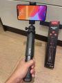 Premium Tripod Stand with Mobile Holder Selfie Stick Stand - DSLR and Smartphone Support for Live Stream, Vlogging & TikTok. 