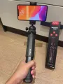 Premium Tripod Stand with Mobile Holder Selfie Stick Stand - DSLR and Smartphone Support for Live Stream, Vlogging & TikTok. 