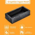 Graphite Ingot Mold Silver Ingot Mould Gold Casting Ingot Crucible Mold for Melting Casting (1000 G Gold/ 500G Silver). 