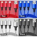 3 In 1 Micro USB Type C Charger Cable Multi Usb Port Multiple Usb Charging Cord Usbc Mobile Phone Wire For Samsung S10 HuaWei. 