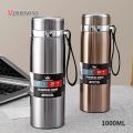 Imported Original 1000ml  Stainless Steel Cold & Hot Water Bottle for Boys Girls & Kids , Sports & Gym | Thermos Flask | (1 Liters.. 