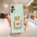 FELMYST No.5 Perfume Case For Infinix Zero X Pro Luxury Chane Rhinestone Bottle Hidden Mobile Holder Phone Casing Makeup Mirror Bracket Girl Women Shockproof Soft Cover. 