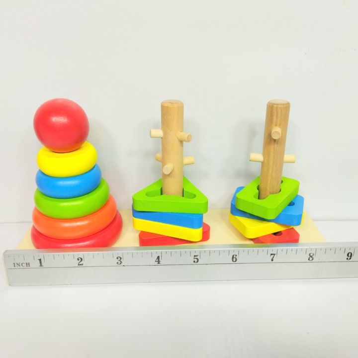 Rainbow%20Three%20Column%20Tower%20Wooden%20Educational%20Toy%20-%20Image%202