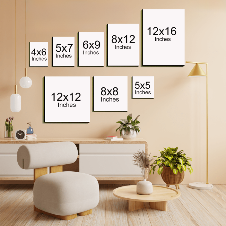 Custom Wooden Wall Art Frame Premium Print Quality Multiple Sizes Available