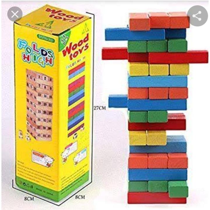 Jenga Colourful Blocks Game 51 Pcs