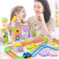 Electric Building Block Gear Toy Set 83 Pcs DIY Plastic Brick Toys Colorful Building Block Large Particle Electric Gear Rotating Assembly Block Children Early Education Puzzle Fun Learning Blocks Gift for Kids Boys, Girls and Toddler. 