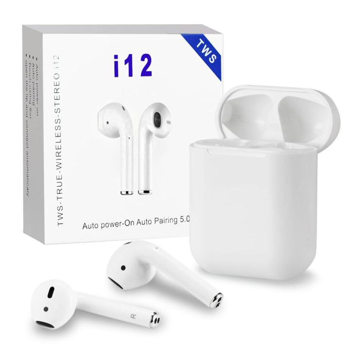 i12 TWS Touch Sensor Wireless headphones Earpods Wireless Bluetooth 5.0 earbuds Wireless handsfree Wireless Bluetooth