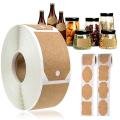 300Pcs/Roll Baking Packaging Sticker Label Blank Kraft Paper Sticker For Jar Glass Bottle Office Food Classification Sticker. 