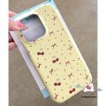 Cute Sweet Cherry Bow Cartoon Flower Art Rose Case Compatible for IPhone 16 11 13 14 15 12 Pro Max 16Plus 15 14 16 Plus Vintage Polka Dot Luxury Soft Case. 