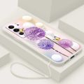 [Free Strap] VIVO V29 5G V29e V29Pro Stylish Dandelion Flower Phone Cover Liquid Silicon Case Shockproof Casing. 