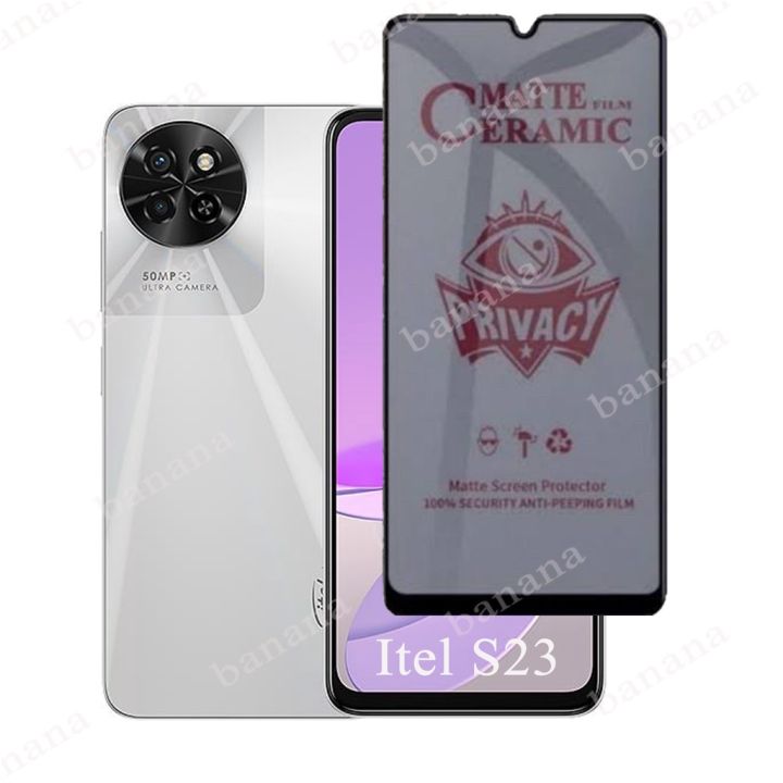 Itel S23 Anti-Spy Privacy Tempered Glass for ITEL S23 S 23 Ceramic frosted soft film Screen Protector