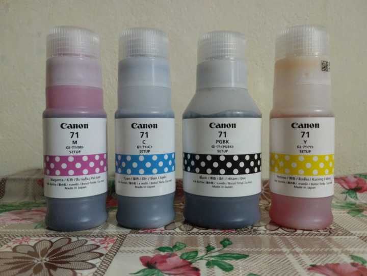 Canon 71 Original Ink Bottle Set Japan ( G1020 ~ G2020 ~ G3060 ~ G3020 )