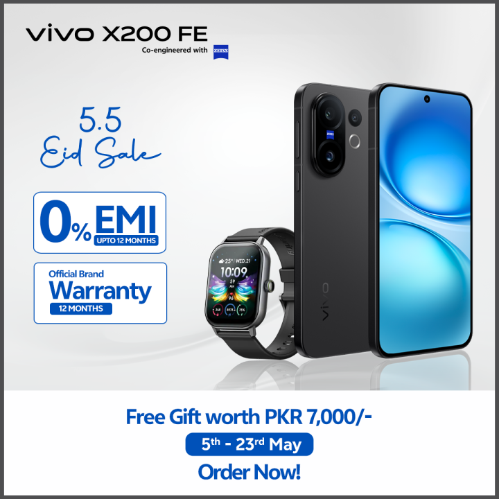 vivo X200 FE - 12GB RAM - 512GB - 100X ZEISS Telephoto Zoom - 6500mAh Battery - 90W FlashCharge