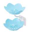 Double layer flower soap holder tray. 