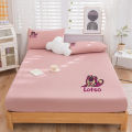 Dansunreve Solid Color Fittedsheet Cartoon Bedsheet Disney Fitted Bedsheets Strawberry Bear Winnie the Pooh Queen Fitted Sheet Soft Washed Breathable Skin-friendly Single King Size Bed Sheet. 