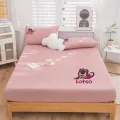Dansunreve Solid Color Fittedsheet Cartoon Bedsheet Disney Fitted Bedsheets Strawberry Bear Winnie the Pooh Queen Fitted Sheet Soft Washed Breathable Skin-friendly Single King Size Bed Sheet. 
