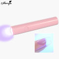 Monja White Mini Portable Nail Quick Drying Lamp Handheld UV Adhesive Glue Lamp USB Charging Nail Flashlight DIY Makeup Tools. 