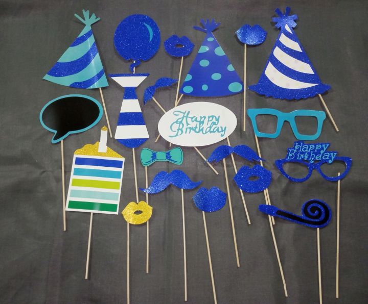 Pack of 15 Pcs  Birthday photo Prop -  Birthday Party Photoprops ( Birthday Photoprop )