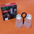 NOVEL ACRYLIC TRANSPARENT PLASTIC SALT & PEPPER SHAKER TABLE SET. 