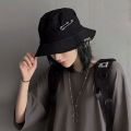 【HOT】 Fashion Brooch Hoop Women Bucket Hat Punk Hip Hop Black White Men Fisherman Cap Summer Casual Streetwear Panama Caps For Girls. 