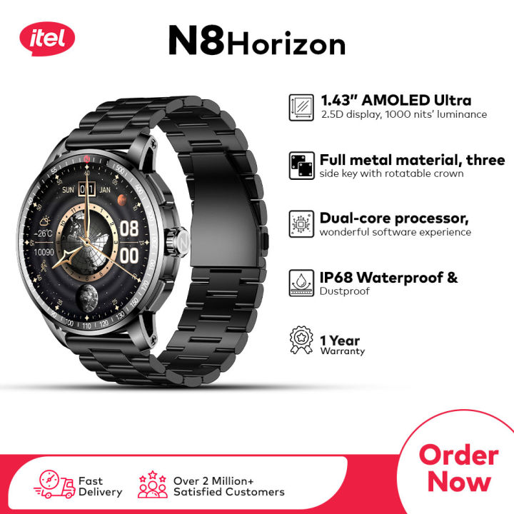 itel Horizon Smart Watch ISW-N8 itel Horizon Smart Watch ISW-N8 | 1.43-Inch AMOLED Display | Bluetooth Calling | 100+ Sports Modes | AI Voice Assistant | 1-Year Warranty