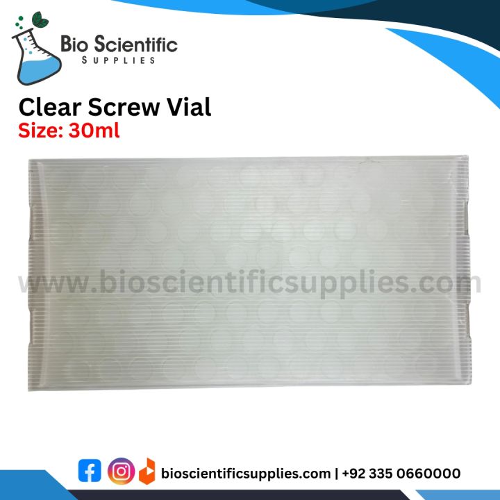 HPLC Storage Vial 30ml Clear Vail with Screw Cap  HPLC Vial 30ml