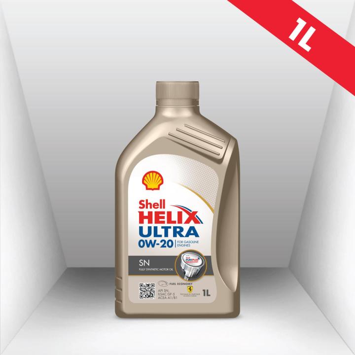 Shell Helix Ultra (SN 0W-20) 1L, Fully Synthetic Motor Oil, Gasoline Engine Oil, Car Oil